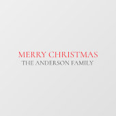 Red Merry kerst Raamsticker (Vel)