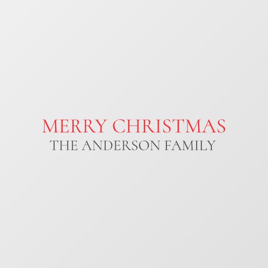 Red Merry kerst Raamsticker (Vel)