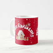 Red Merry kerstartsy Graffiti Coffee Mok (Voorkant links)