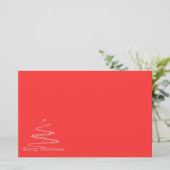 Red Merry kerstationery Briefpapier (Staand voorkant)