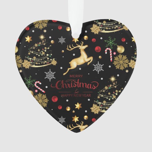 Red Merry-kerstboom Ornament (voorkant)