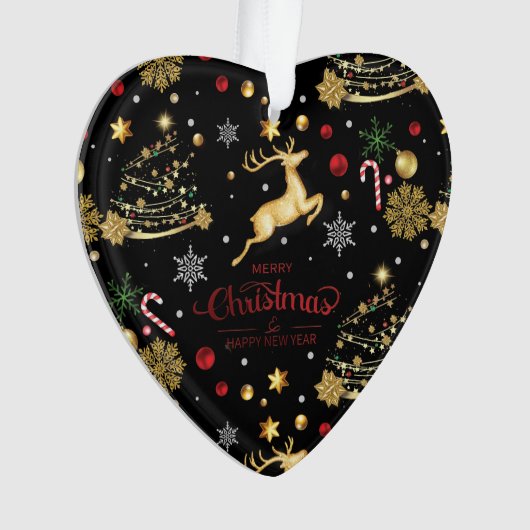 Red Merry-kerstboom Ornament (voorkant)