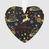 Red Merry-kerstboom Ornament (achterkant)