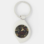 Red Merry-kerstboom Sleutelhanger (Voorkant)