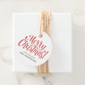 Red Merry kerstcadeau-Label Bedankjes Labels (In situ)