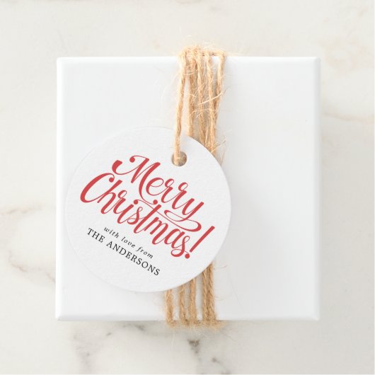 Red Merry kerstcadeau-Label Bedankjes Labels (In situ)