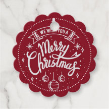 Red Merry kerstcadeau-Label