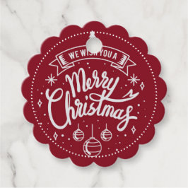 Red Merry kerstcadeau-Label Bedankjes Labels