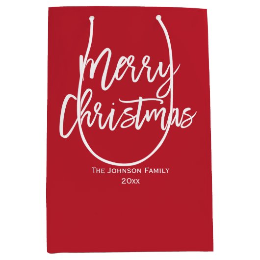 Red Merry kerstcadeaus Medium Cadeauzakje (Voorkant)
