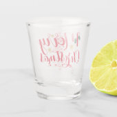 Red Merry-kerstcadeauscript handgeschreven Shot Glas (Achterkant)