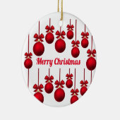 Red Merry kerstcadeautjes Circle Ornament (Rechts)