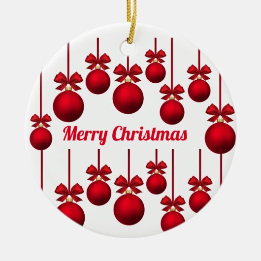 Red Merry kerstcadeautjes Circle Ornament (Voorkant)