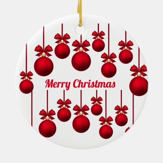 Red Merry kerstcadeautjes Circle Ornament (Achterkant)