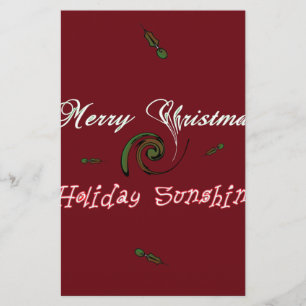 Red Merry Kerstfeestay Sunshine Wishes.png Briefpapier