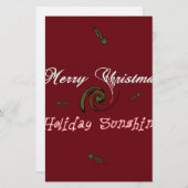 Red Merry Kerstfeestay Sunshine Wishes.png Briefpapier (Voorkant / Achterkant)