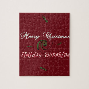 Red Merry Kerstfeestay Sunshine Wishes.png Legpuzzel
