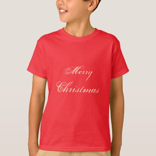 Red Merry-Kerstfeestdag T-shirt (Voorkant)