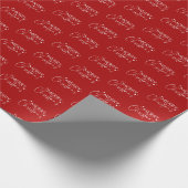 Red Merry kerstinpakpapier Cadeaupapier (Hoek)