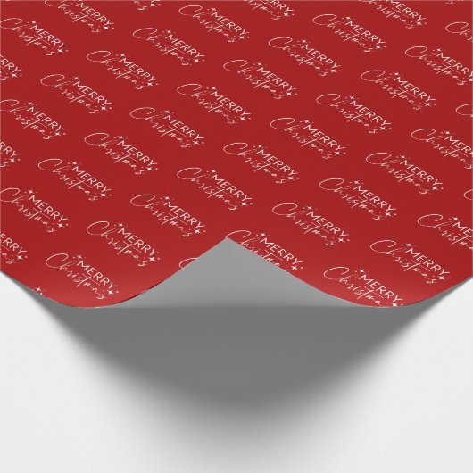 Red Merry kerstinpakpapier Cadeaupapier (Hoek)