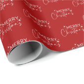 Red Merry kerstinpakpapier Cadeaupapier (Rol Hoek)