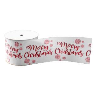 Red Merry Kerstmis Ribbon Grosgrain Lint