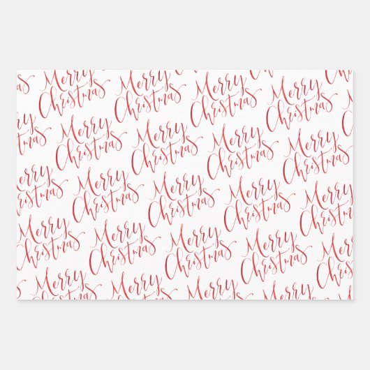 Red Merry Kerstmis Snowflakes Holiday Kerstmis Inpakpapier Vel (Voorkant)