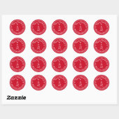 Red Merry Kerstmis van de Sticker van de Naam van  (Vel)
