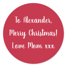 Red Merry Kerstmis van label sticker