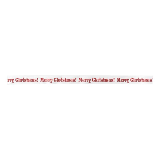 Red Merry-kerstscript Satijnen Lint (Voorkant)
