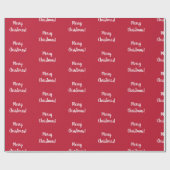 Red Merry kersttypografie Cadeaupapier (Vlak)