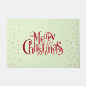 Red Merry kersttypografie Festive Font Deurmat (Voorkant)