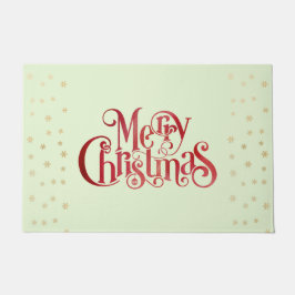 Red Merry kersttypografie Festive Font Deurmat