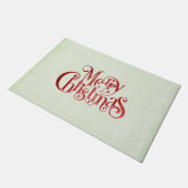Red Merry kersttypografie Festive Font Deurmat (Schuin)