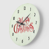 Red Merry kersttypografie Festive Font Grote Klok (Hoek)