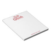 Red Merry kersttypografie Festive Font Notitieblok (Schuin)
