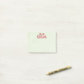 Red Merry kersttypografie Festive Font Post-it® Notes (Op bureau)