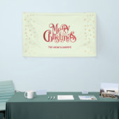 Red Merry kersttypografie Festive Font Spandoek (Beurs)