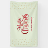 Red Merry kersttypografie Festive Font Spandoek (Verticaal)