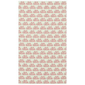 Red Merry kersttypografie Festive Font Tafelkleed (Voorkant)