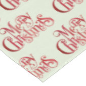 Red Merry kersttypografie Festive Font Tafelkleed (Gekanteld)