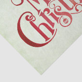 Red Merry kersttypografie Festive Font Tissuepapier (Detail)