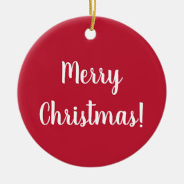 Red Merry kersttypografie Festive Keramisch Ornament