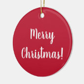 Red Merry kersttypografie Festive Keramisch Ornament (Links)