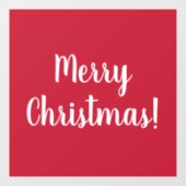 Red Merry kersttypografie Festive Raamsticker (Vel)