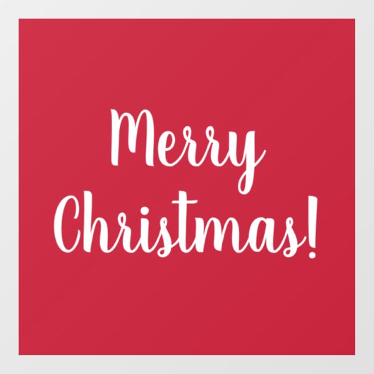 Red Merry kersttypografie Festive Raamsticker (Vel)