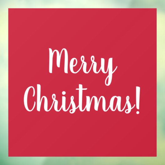Red Merry kersttypografie Festive Raamsticker (Vel 3)