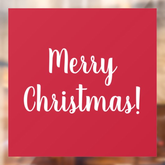 Red Merry kersttypografie Festive Raamsticker (Vel 2)