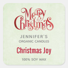 Red Merry kersttypografie Kandle Business