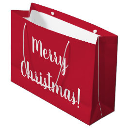Red Merry kersttypografie script Groot Cadeauzakje