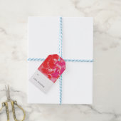 Red Merry Marble Cadeaulabel (Met Touw)